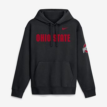 Men's Nike Black Ohio State Buckeyes 2026 Sideline Club Fleece Hoodie