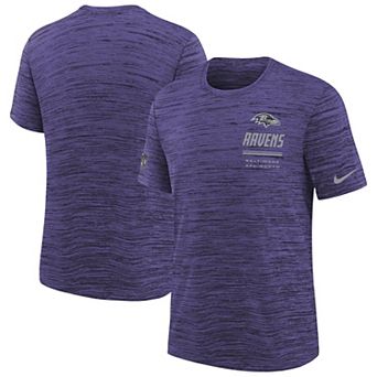 Youth Nike Purple Baltimore Ravens Sideline Velocity Dri-FIT T-Shirt