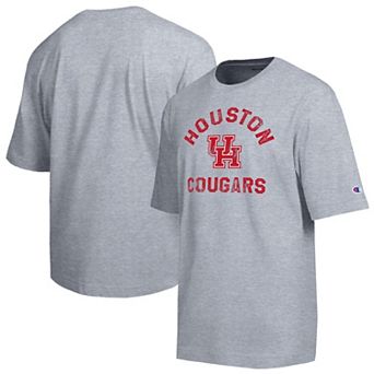 Men's Champion Heather Gray Houston Cougars Weathered Team T-Shirt