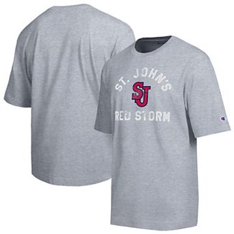 Men's Champion Heather Gray St. John's Red Storm Weathered Team T-Shirt