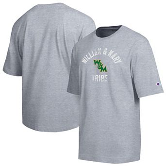 Men's Champion Heather Gray William & Mary Tribe Weathered Team T-Shirt