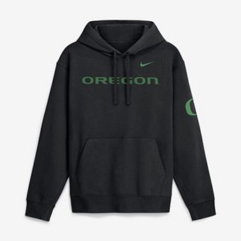 Men's Nike Black Oregon Ducks 2026 Sideline Club Fleece Hoodie