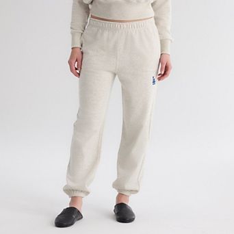 Women's Fanatics Oatmeal Heather Los Angeles Dodgers Iconic Terry Track Pants