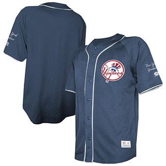Men's Stitches Navy New York Yankees Team Color Full-Button Fashion Jersey