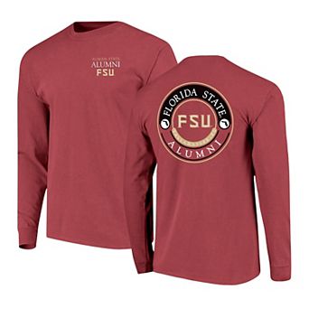 Men's Garnet Florida State Seminoles Circle Seal Alumni Long-Sleeve T-Shirt