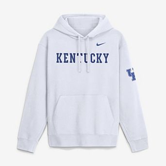 Men's Nike White Kentucky Wildcats 2026 Sideline Club Fleece Hoodie