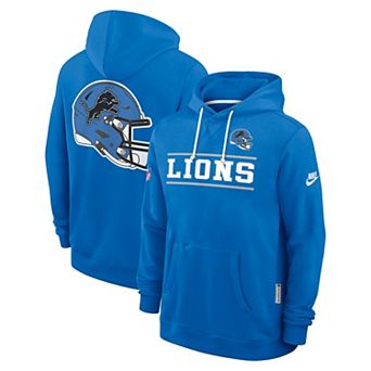 Men's Nike Blue Detroit Lions Alt Sideline Standard Issue Dri-FIT Hoodie