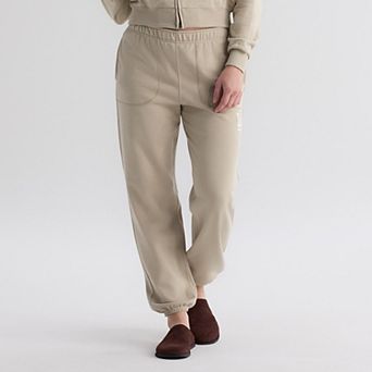 Women's Fanatics Sepia Tint Los Angeles Dodgers Iconic Terry Track Pants