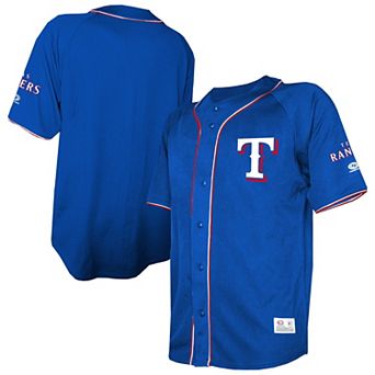 Men's Stitches Royal Texas Rangers Team Color Full-Button Fashion Jersey