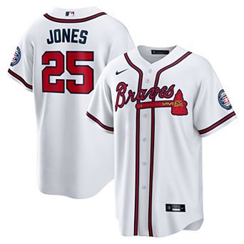 Men's Nike Andruw Jones White Atlanta Braves Home Replica 2026 Hall of Fame Patch Jersey