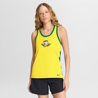 Women's Nike Yellow Oregon Ducks Racerback Tank Top
