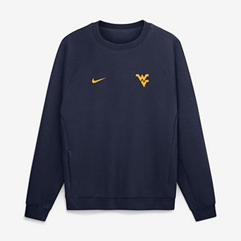 Men's Nike Navy West Virginia Mountaineers Premium Performance Raglan Dri-FIT Sweatshirt