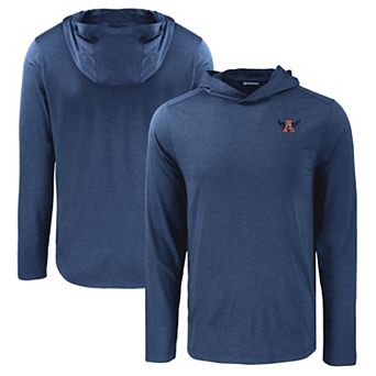 Men's Cutter & Buck Navy Auburn Tigers Coastline Epic Comfort Eco Recycled Long Sleeve Hoodie T-Shirt