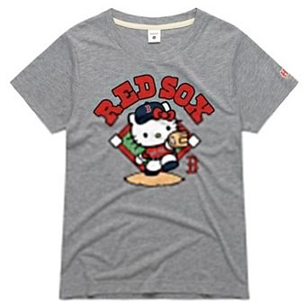 Women's Homage Gray Boston Red Sox Hello Kitty x MLB Tri-Blend T-Shirt