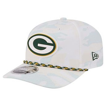 Men's New Era White Green Bay Packers Camo Rope 9SEVENTY Adjustable Hat