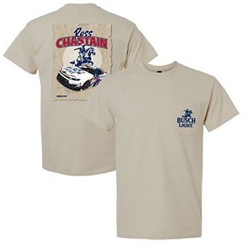 Men's Trackhouse Racing Team Collection Tan Ross Chastain #1 Busch Light COTA Rodeo T-Shirt