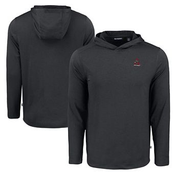 Men's Cutter & Buck Black Alabama Crimson Tide Coastline Epic Comfort Eco Recycled Long Sleeve Hoodie T-Shirt
