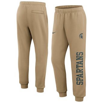 Men's Nike Beige Michigan State Spartans Primetime Club Fleece Joggers