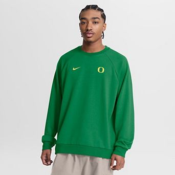 Men's Nike Green Oregon Ducks Premium Performance Raglan Dri-FIT Sweatshirt