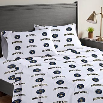 Pegasus Milwaukee Brewers Four-Piece Queen Sheet Set