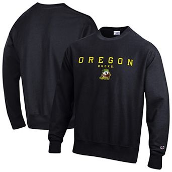 Men's Champion Black Oregon Ducks Relentless Reverse Weave Sweatshirt
