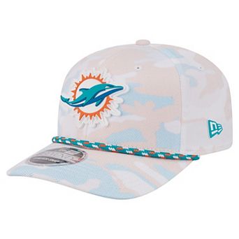 Men's New Era White Miami Dolphins Camo Rope 9SEVENTY Adjustable Hat