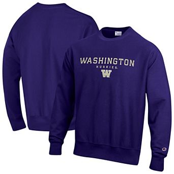 Men's Champion Purple Washington Huskies Relentless Reverse Weave Sweatshirt