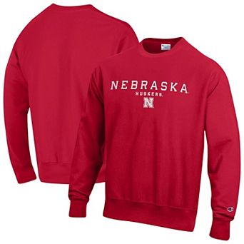 Men's Champion Scarlet Nebraska Huskers Relentless Reverse Weave Sweatshirt