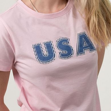 Club 76 Pink Patchwork USA Tee