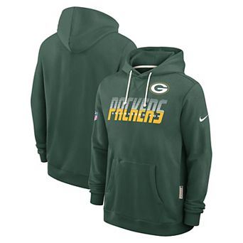 Men's Nike Green Green Bay Packers Sideline Standard Issue Top Prospect Dri-FIT Hoodie