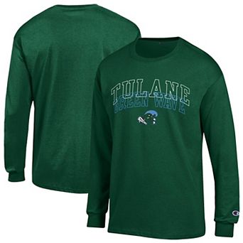 Men's Champion Green Tulane Green Wave Team Long-Sleeve T-Shirt