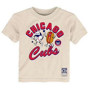 Toddler Mitchell & Ness Natural Chicago Cubs Snack T-Shirt
