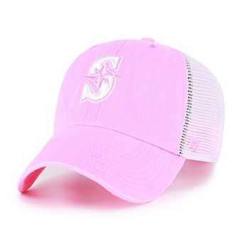 Women's '47 Pink Seattle Mariners Summer Fun Trucker Clean Up Adjustable Hat