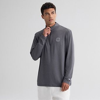 Men's Fanatics Charcoal Chicago Cubs Clutch Quarter-Zip Pullover