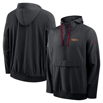 Men's Nike Black Washington Commanders Alt Anorak Half-Zip Hooded Jacket