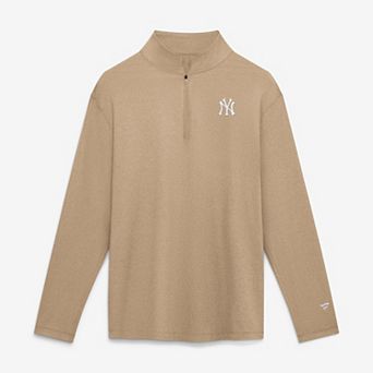 Men's Fanatics Khaki New York Yankees Clutch Quarter-Zip Pullover