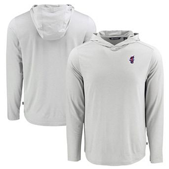 Men's Cutter & Buck Gray Florida Gators Coastline Epic Comfort Eco Recycled Long Sleeve Hoodie T-Shirt