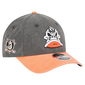 Men's New Era Black/Orange Anaheim Ducks Mascot 2-Tone 9FORTY Adjustable Hat