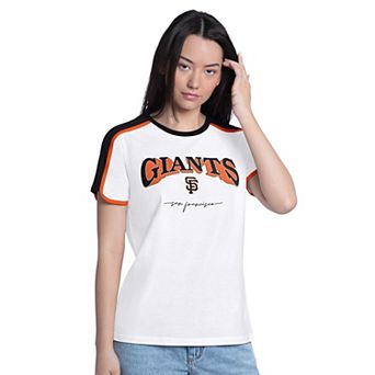 Women's G-III 4Her by Carl Banks White San Francisco Giants First Lane Fashion T-Shirt