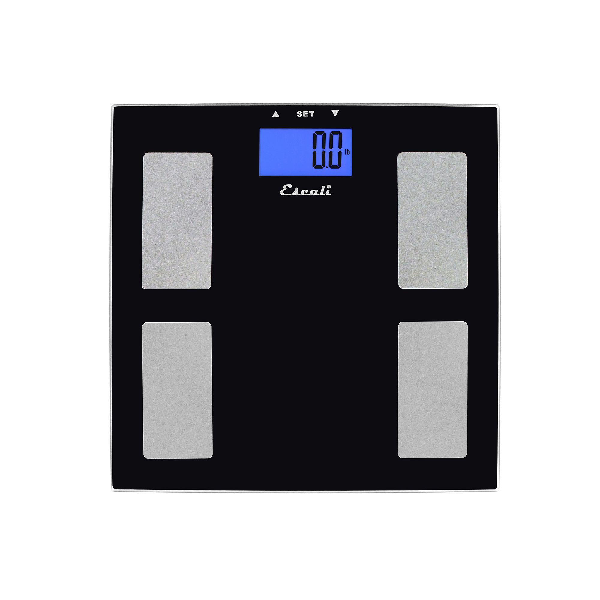 Escali Health Monitor Digital Bathroom Scale, Black