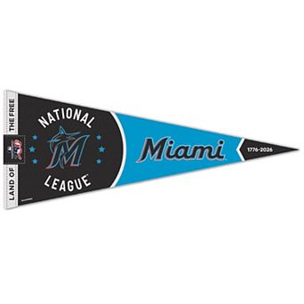 "WinCraft Miami Marlins 12"" x 30"" America 250 Premium Pennant"