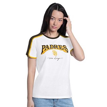 Women's G-III 4Her by Carl Banks White San Diego Padres First Lane Fashion T-Shirt