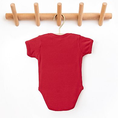 USA Flag Solid - Infant Short Sleeve Graphic Bodysuit