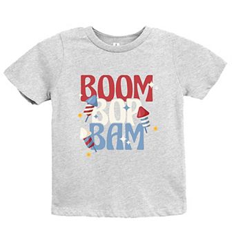 Boom Bop Bam Firework - Youth Short Sleeve Graphic T-Shirt