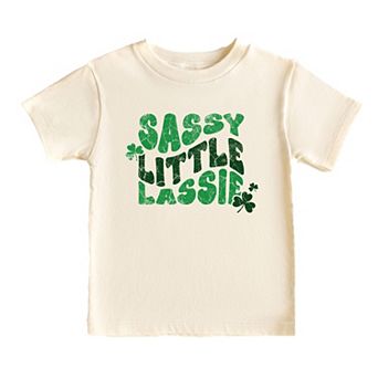 Sassy Little Lassie Bubble Letter - Toddler Short Sleeve Graphic T-Shirt