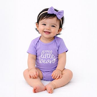 Tiny Little Bean - Infant Short Sleeve Graphic Bodysuit