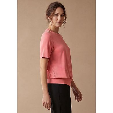 Jessica London Women's Plus Size Blouson Top