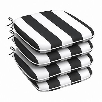 4 Pack Outdoor Chair Cushions Water Repellent Reversible All Weather Patio Pads