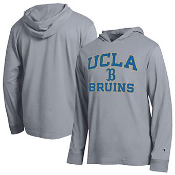 Men's Champion Heather Gray UCLA Bruins High Motor All-Star Long Sleeve Hooded T-Shirt