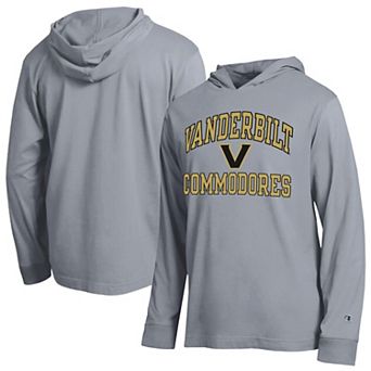 Men's Champion Heather Gray Vanderbilt Commodores High Motor All-Star Long Sleeve Hooded T-Shirt